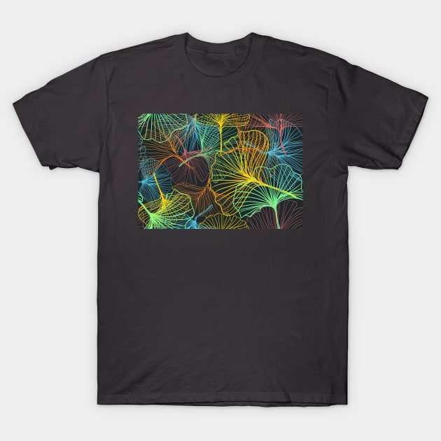 Flower Line Drawing Design T-Shirt by martynzero